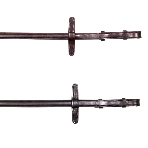 Henry James Small Pimple Hybrid Rubber Reins with Leather Stoppers - Image 3