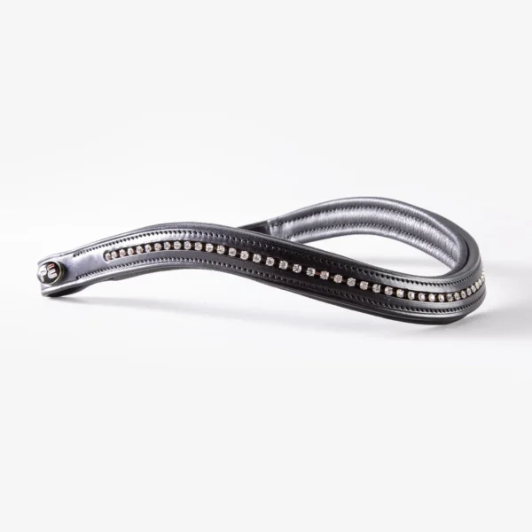 Elaborare Shaped Diamante Browband Black/Brown